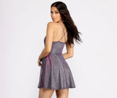 Gianna – Formelles Skaterkleid mit Glitzer